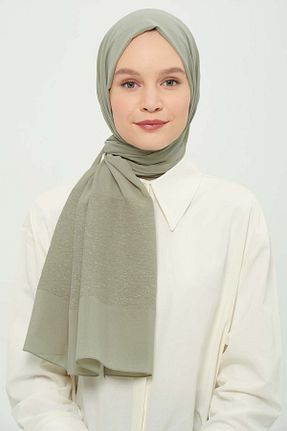 شال سبز زنانه شیفون Madame Polo - کد 923277676