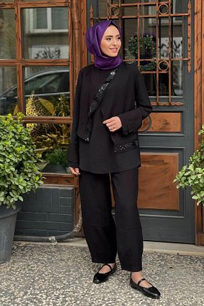 بلوز حجاب مشکی زنانه پنبه ای NAKİ - کد 923283640