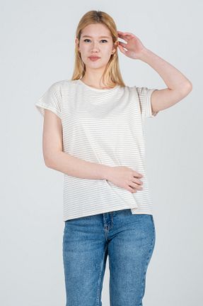 تیشرت طوسی زنانه Relaxed Kyron - کد 923258179