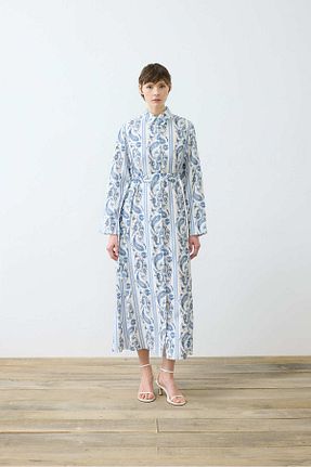 لباس آبی زنانه بافتنی TERZİ DÜKKANI - کد 920755971