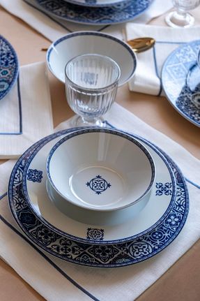 سرویس غذاخوری آبی 6 نفره Kütahya Porselen - کد 527235