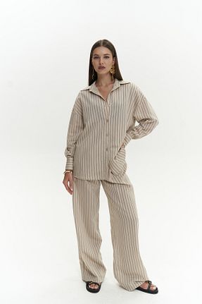 ست بالاتنه و پائین تنه بژ زنانه MAİ COLLECTİON - کد 923315394