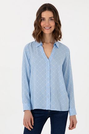بلوز آبی زنانه ساده U.S. Polo Assn. - کد 923316750