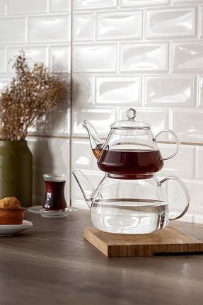 کتری نارنجی شیشه Emsan - کد 883238382