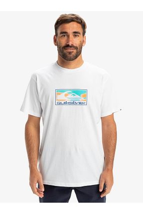 تیشرت سفید مردانه یقه دوچرخه Quiksilver - کد 892606420