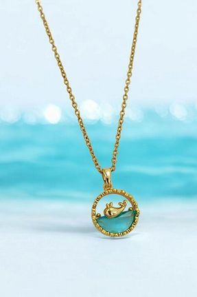 گردنبند استیل ( فولاد ) طلائی زنانه استیل (فولاد) Çlk Accessories - کد 923369413