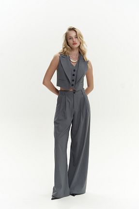 ست بالاتنه و پائین تنه طوسی زنانه MAİ COLLECTİON - کد 923370062