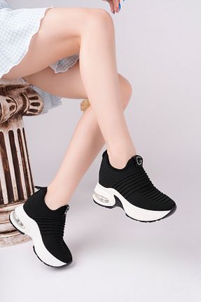 کفش اسنیکر مشکی زنانه تریکو Akgün Terlik - کد 923369812