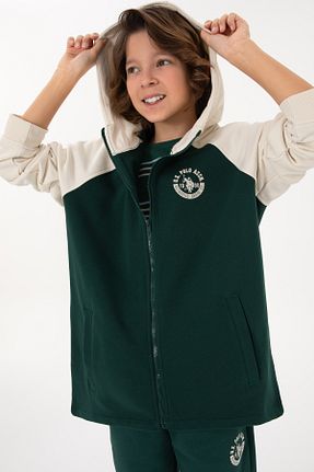 سوئیشرت سبز بچه گانه ساده U.S. Polo Assn. - کد 888587682