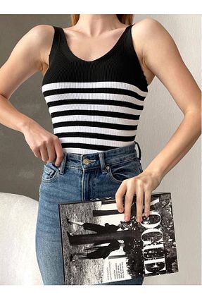بلوز مشکی زنانه یقه U WOMAN VISION - کد 923368539