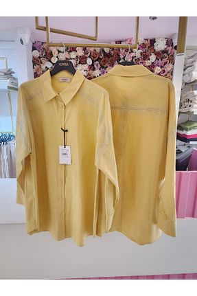 تونیک زرد زنانه بافتنی Kayra - کد 923370164