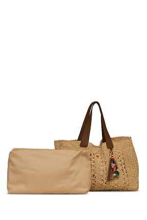 کیف ساحلی زرد زنانه حصیر Nautica - کد 898634026