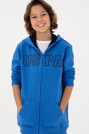 سوئیشرت نارنجی بچه گانه ساده U.S. Polo Assn. - کد 885033159