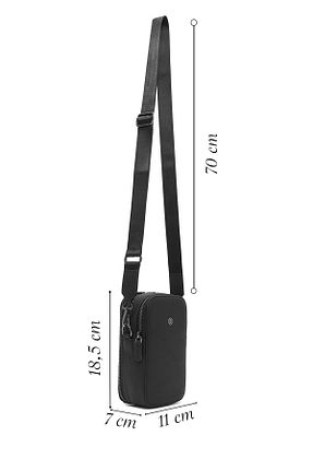 کیف پستچی مشکی مردانه چرم خالص Derimod - کد 896891964