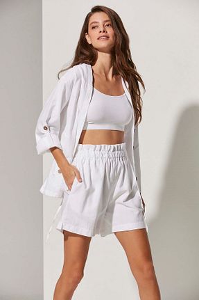 شلوارک و برمودا سفید زنانه Relaxed White By Nature - کد 332023670