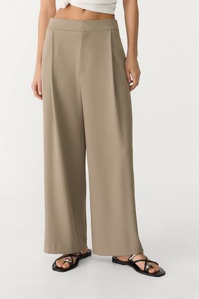 شلوار خاکی زنانه پلی استر Stradivarius - کد 923375033