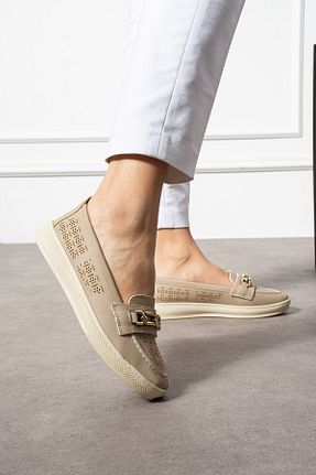 کفش کژوال بژ زنانه چرم مصنوعی HKM shoes - کد 923335892