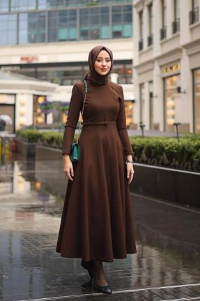 لباس قهوه ای زنانه بافتنی KADRİYE BAŞTÜRK - کد 897647158