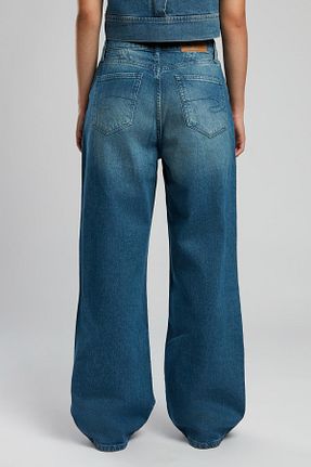 شلوار جین آبی زنانه پاچه گشاد Lee Cooper - کد 924156395
