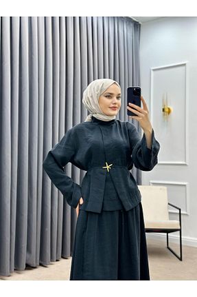 ست بالاتنه و پائین تنه مشکی زنانه بافتنی Molly Nelly - کد 923450598