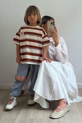 ست بالاتنه و پائین تنه قهوه ای بچه گانه بافت Lolliboomkids - کد 924174681