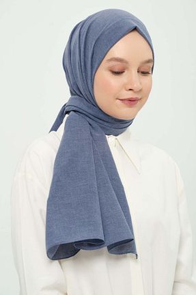 شال سرمه ای زنانه پنبه پلی استر Madame Polo - کد 923404850