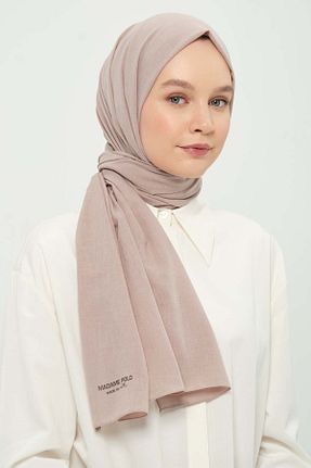 شال طوسی زنانه پنبه پلی استر Madame Polo - کد 923449201