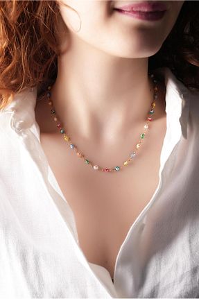 گردنبند استیل ( فولاد ) طلائی زنانه استیل (فولاد) Çlk Accessories - کد 923448941