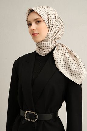 روسری بژ 90 x 90 Armine - کد 923458511