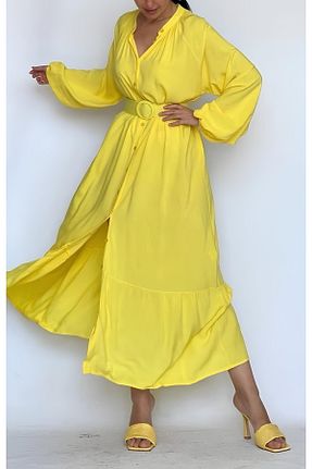 لباس زرد زنانه بافتنی BUTİK MUSON - کد 923460141