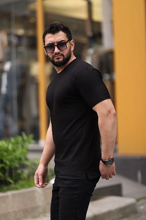 تیشرت مشکی مردانه اورسایز ENERJİN - کد 923479624