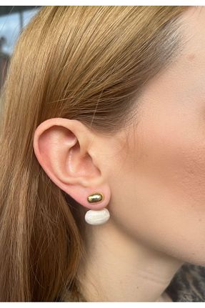 گوشواره جواهر برنجی Bijou Luz - کد 902156323