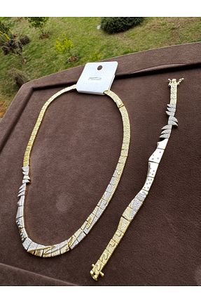 گردنبند استیل ( فولاد ) طلائی روکش طلا neslyaccessories - کد 923472732