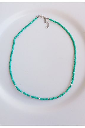گردنبند جواهر سبز زنانه منجق Duayen Design - کد 923479519