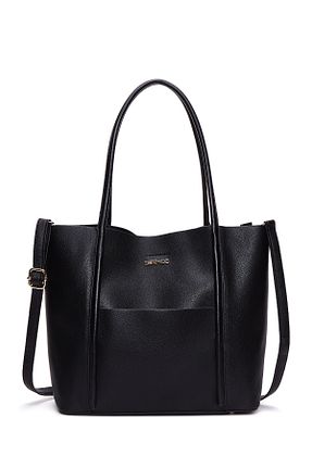 کیف دوشی مشکی زنانه چرم مصنوعی Derimod - کد 921484729