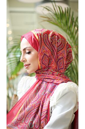 روسری صورتی پلی استر efdal şal eşarp - کد 857602130