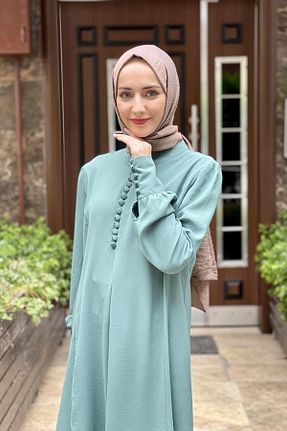 تونیک حجاب سبز زنانه ویسکون Fashi10 - کد 929017679