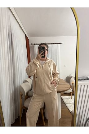 ست بالاتنه و پائین تنه بژ زنانه رگولار SEYDİ - کد 923528997