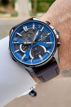 ساعت مچی قهوه ای مردانه 45 میلی متر Daniel Klein - کد 923482838