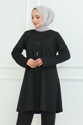 ست بالاتنه و پائین تنه حجاب مشکی رگولار Fashi10 - کد 928770887