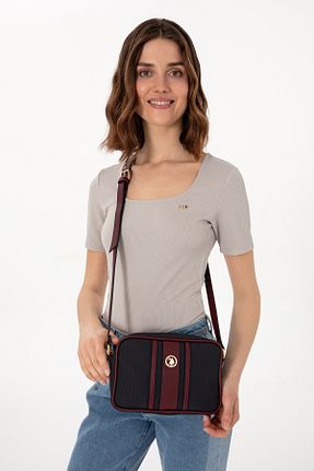 کیف دوشی سرمه ای زنانه چرم مصنوعی U.S. Polo Assn. - کد 833122410