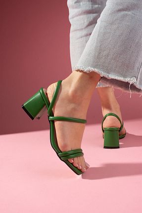 کفش پاشنه بلند کلاسیک سبز زنانه چرم مصنوعی FUGA MODA - کد 665790363