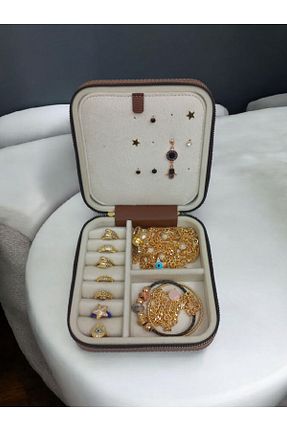 نظم دهنده جواهرات و آرایش قهوه ای 1 پارچه Moda fiesta - کد 759696082