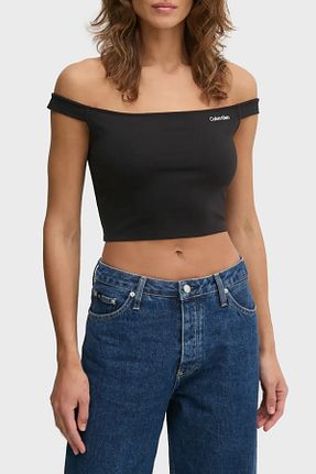 بلوز مشکی زنانه ساده Calvin Klein - کد 924200679