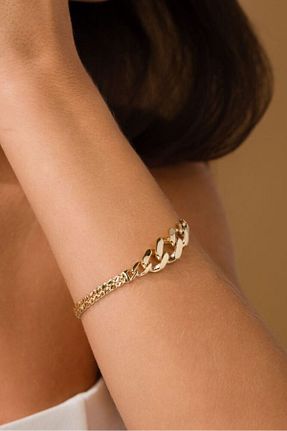 دستبند طلا رنگی زنانه 14 عیار Sembol Gold - کد 924199148