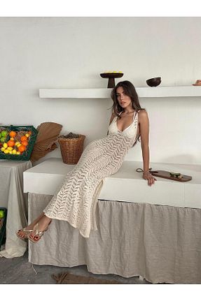 لباس ساحلی بژ زنانه %100 پنبه Serenay Atelier - کد 923539954