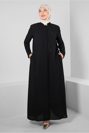 مانتو بلند حجاب مشکی زنانه Alvina - کد 805630576