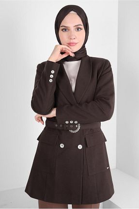 کت حجاب قهوه ای زنانه رگولار Alvina - کد 790043703