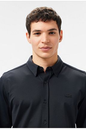 پیراهن مشکی مردانه اسلیم فیت Lacoste - کد 923592690