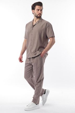 ست بالاتنه و پائین تنه قهوه ای مردانه بافتنی Madmext - کد 924287391